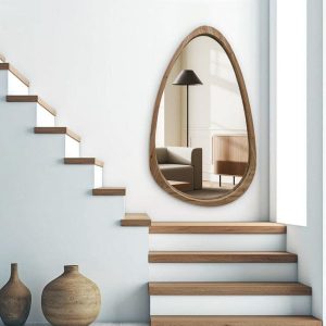 מראת טיפה מסגרת עץ