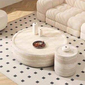 זוג שולחנות טרוונטין דגם "רות"