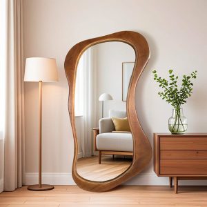 מראה אי סימטרית בצבע אגוז