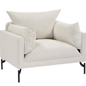 כורסה דגם "מיקונוס" בד אריג אבן