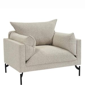 כורסה דגם "מיקונוס" בד אריג מוקה