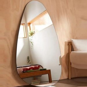 מראת טיפה ענקית מסגרת ברזל שחורה