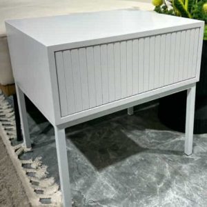 שידת צד CNC לבנה