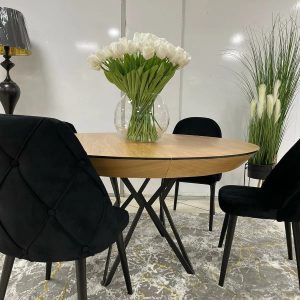 פינת אוכל עגולה נפתחת