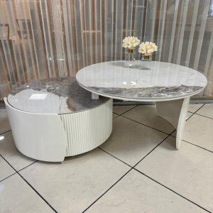 שולחן סלון ריאנה לבן שבור