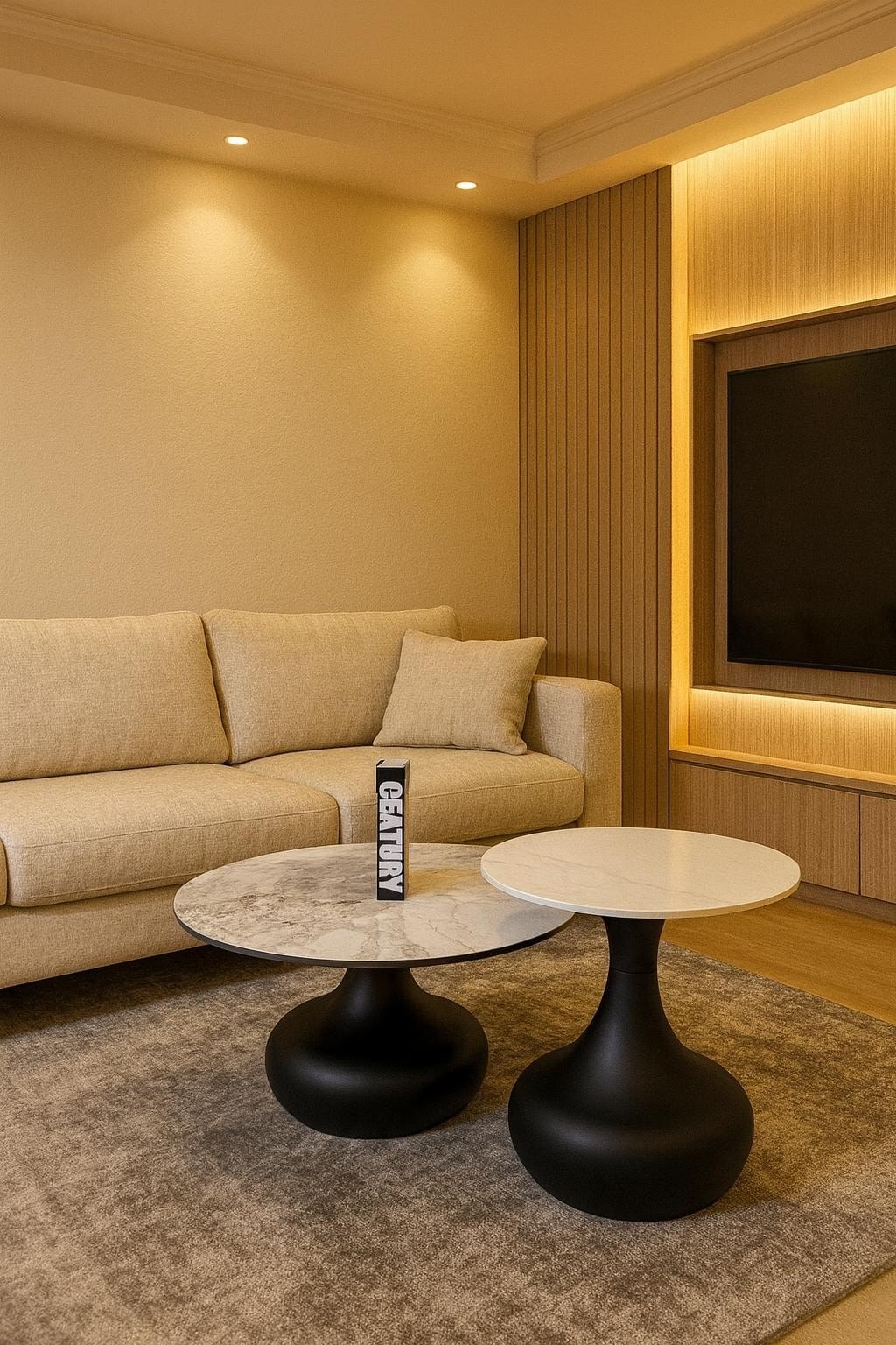 זוג שולחנות "כינור" שחור