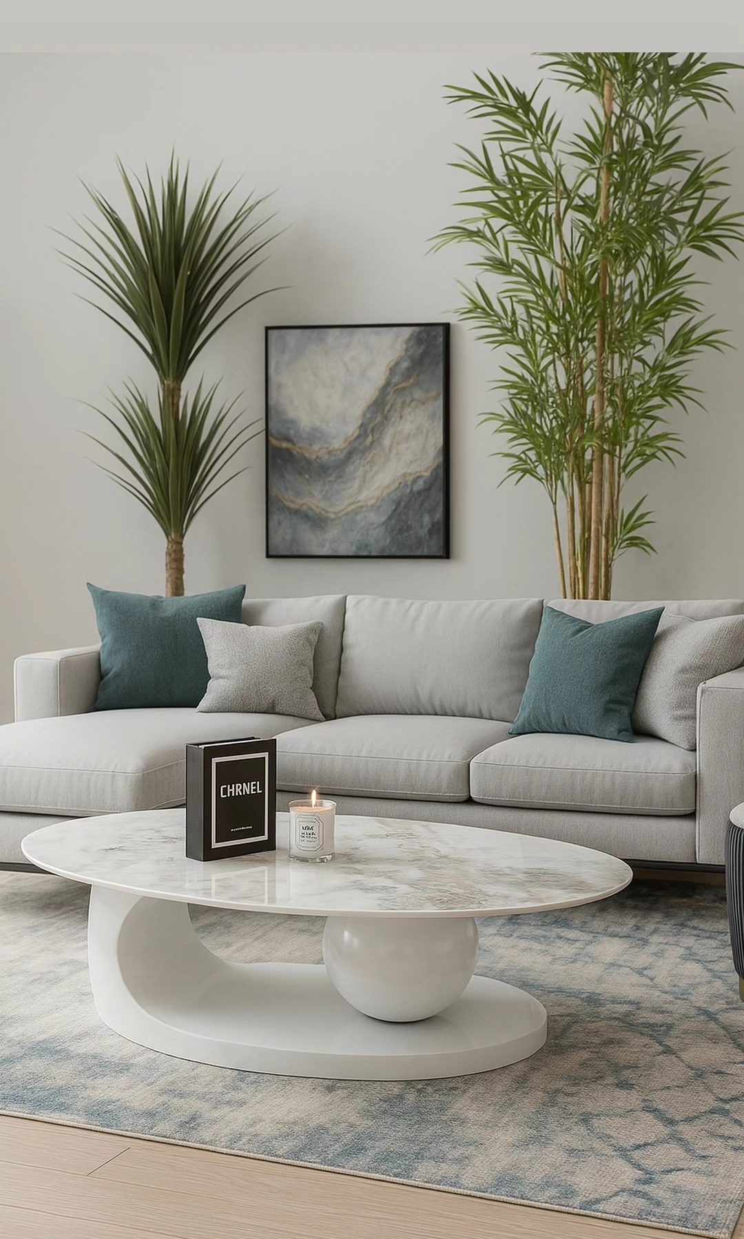 שןלחן סלון דגם "דובאי" לבן