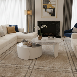 שולחן סלון ריאנה לבן שבור