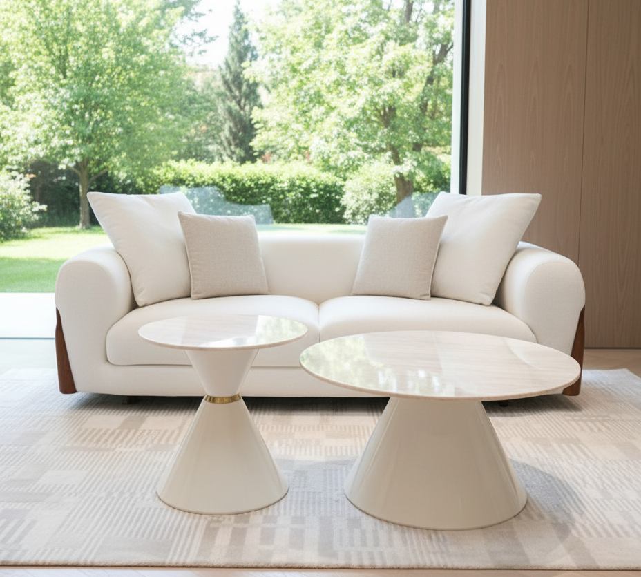 זוג שולחנות פלטת טרוונטין