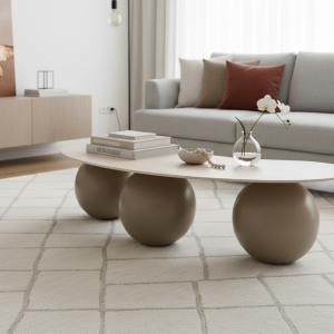 שולחן סלון אמורפי פורצלן