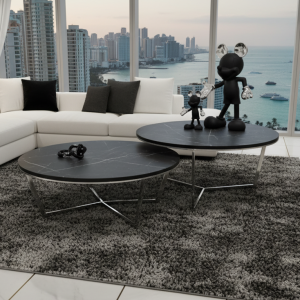 זוג שולחנות מרצדס פלטה משויש