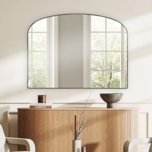 מראה חצי עגולה בצבע שחור