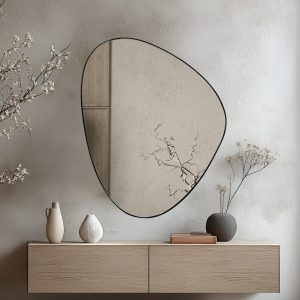 מראה משולש מעוגל בצבע שחור