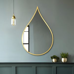 מראה טיפה בצבע זהב