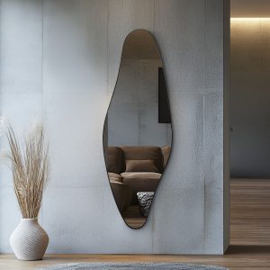 מראה אסימטרית בצבע שחור